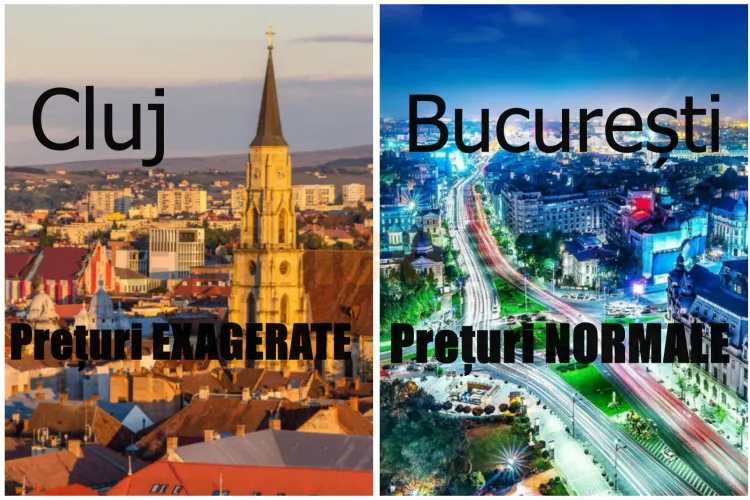 Clujul, „lider” la prețuri EXAGERATE la imobiliare: Peste 1000 euro/mp mai mult ca în București. Cât costă apartamentele? Comparație Cluj-București