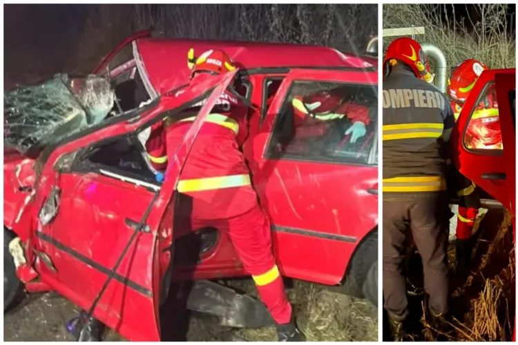 Cum s-a produs un șocant accident în apropiere de Turda! Șoferul, care abia împlinise de 18 ani, a murit. Alți doi tineri sunt răniți FOTO 