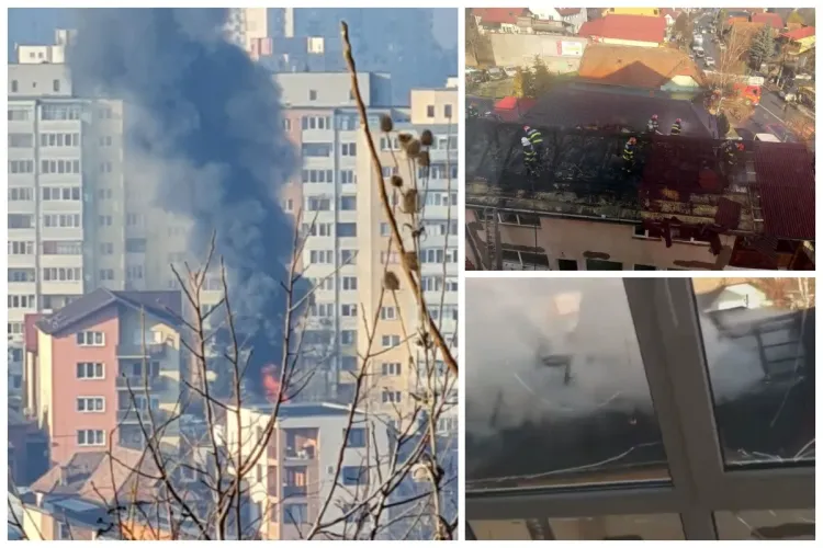 Noi imagini cu incendiul de pe strada Câmpului din Cluj-Napoca! Fumul gros a alertat toți vecinii - FOTO și VIDEO 