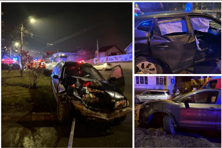 Cum s-a produs accidentul de pe Fabricii din Cluj-Napoca, cu patru mașini implicate și doi oameni răniți. Șoferul vinovat nu a pățit nimic FOTO
