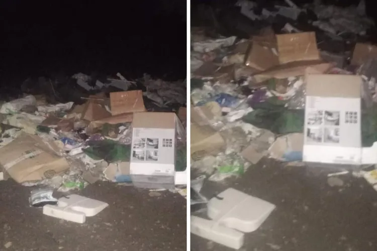 Cluj- Groapă de gunoi ilegală, descoperită în Florești! O firmă ar fi recurs la acest gest din „motive de comoditate și reducere a costurilor” 