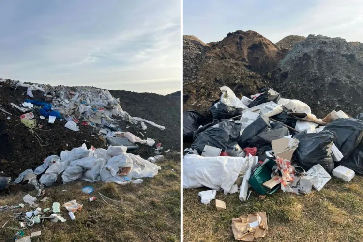 Peisaj dezolant în Florești, Cluj! Malurile Someșului, invadate de munți de deșeuri / Zona s-a transformat într-o adevărată groapă de gunoi FOTO