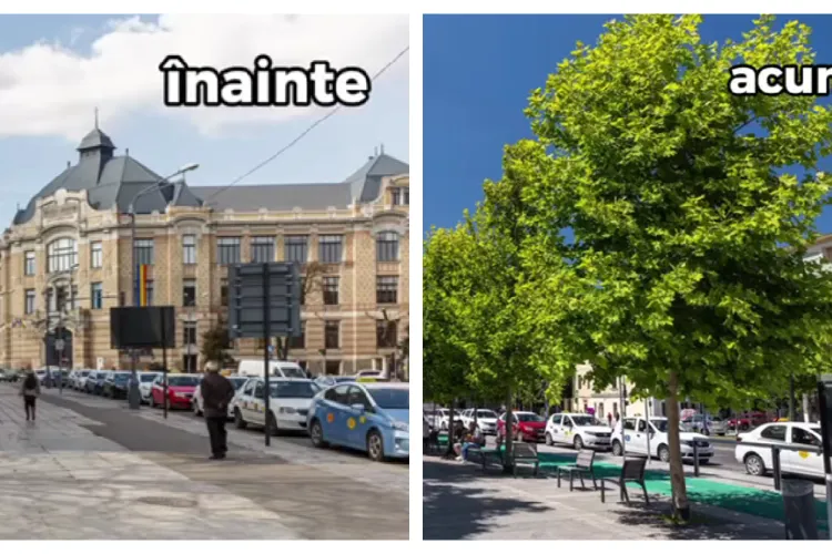 Cum arată Piața Lucian Blaga din Cluj-Napoca. Imagini cu ,,înainte” și ,,după” care prezintă schimbările: ,,Mai multă verdeață” - VIDEO