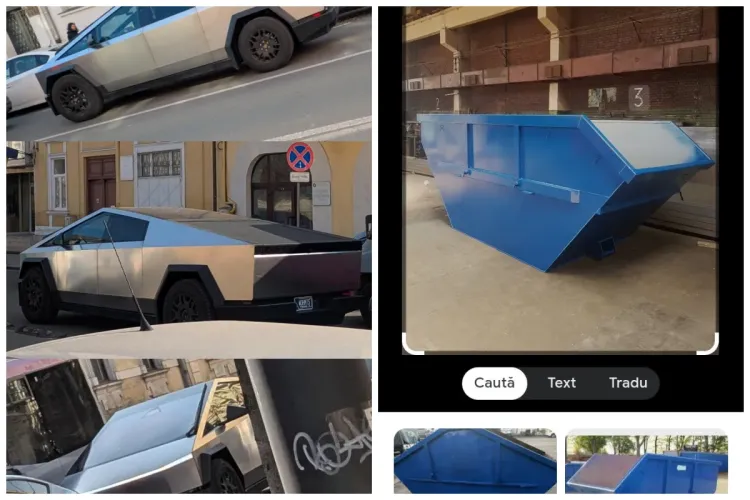 O ”navă spațială” de 5 tone reperată în centrul Clujului. Totuși, șoferilor din Cluj nu le place : ”Tomberon pe roți” FOTO