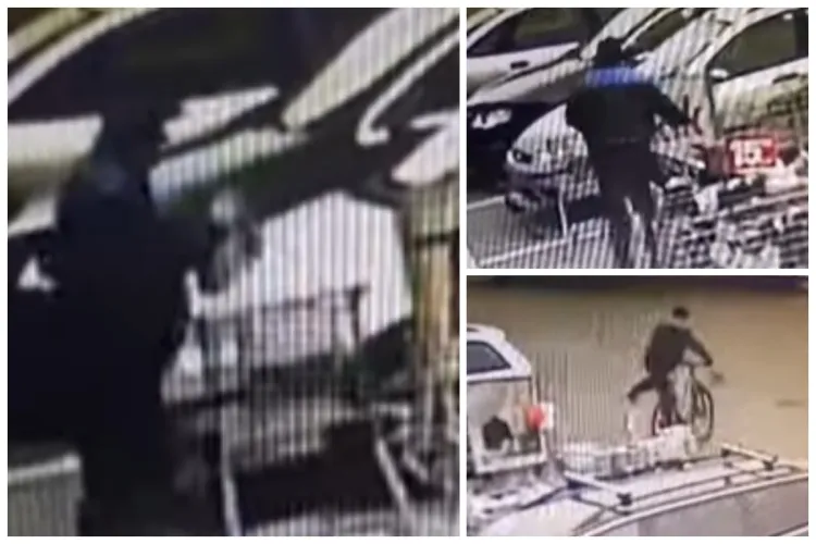 Hoț filmat live în timp ce fură poșeta unei femei direct din coșul de cumpărături. La Cluj, ca în vestul sălbatic! - VIDEO Camere de Supraveghere 