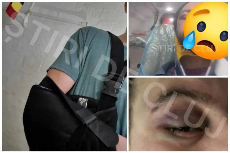 Livrator străin, bătut cu bestialitate de 3 indivizi în centrul Clujului! Bărbatul a ajuns la spital: ,,L-au nenorocit în bătaie, umărul este rupt” - FOTO 