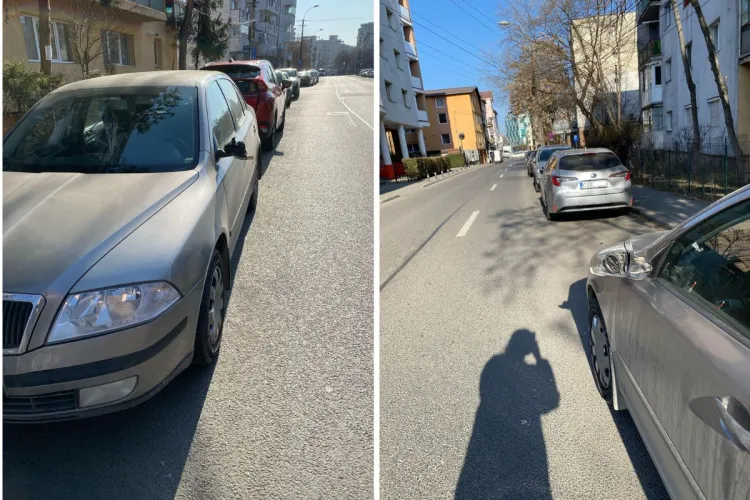 „Surpriza” de care a avut parte un șofer din Cluj, care a parcat ilegal! Când s-a întors la mașină a rămas șocat: „Nesimțiții ca el produc accidente”