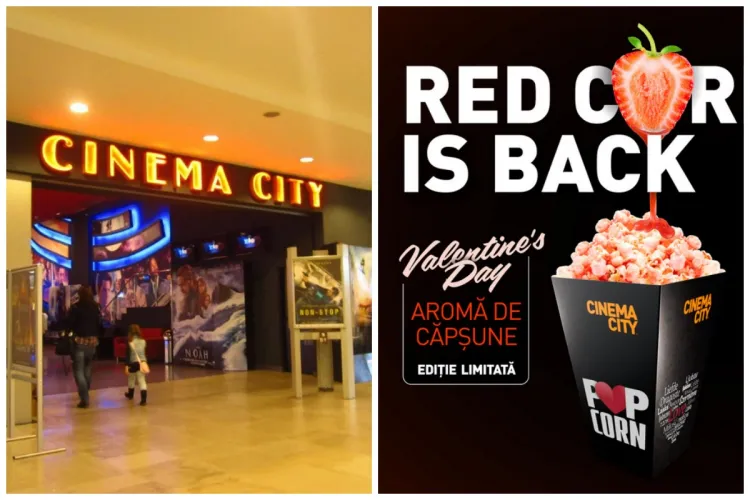 N-ai pregătit nimic de Valentine's Day? Du-o la film la Iulius Mall în Cluj! Îi iei popcorn cu aromă de căpșuni/Sau o sticlă de vin rose cu extra 5 lei