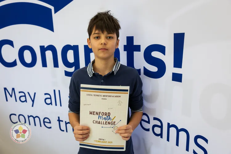 Un elev din Cluj a câștigat premiul I la prima ediție a Concursului Național de Matematică – Wenford Math Challenger