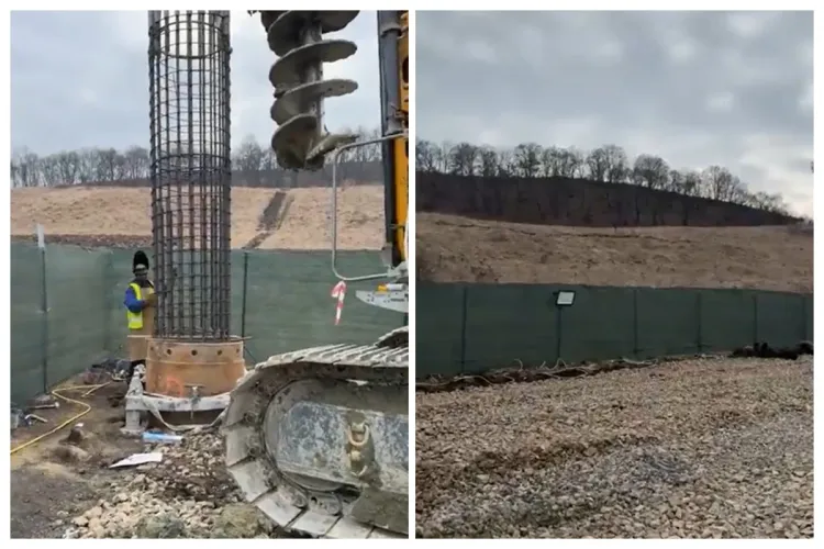 VIDEO Moment epocal la Cluj: S-a introdus primul pilot forat la metroul Clujului. Urmează încă 95, pentru consolidarea unui deal care o ia la vale  