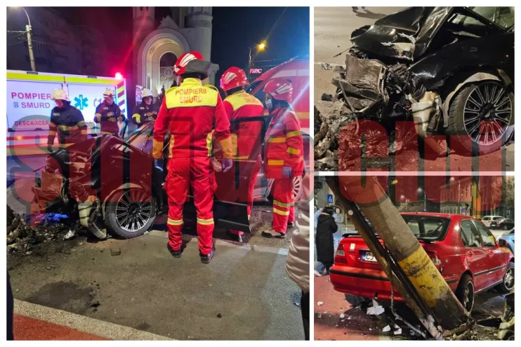 Cum s-a produs accidentul de azi-noapte din Cluj: Tânăr de 25 de ani rănit, după ce a intrat în stâlp! A fost victima altui tânăr de 22 de ani VIDEO /FOTO 