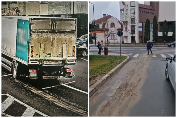 Șofer de camion din Cluj, ajuns inamicul public nr.1 la Bistrița. Poliția l-a identificat de pe camerele de supraveghere VIDEO