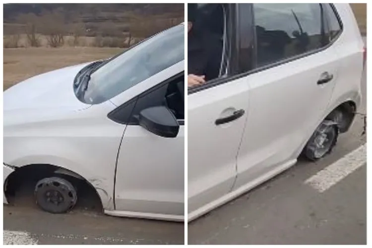 Șoferul care a condus fără anvelope în Cluj devine subiect național. Chiar Ministerul de Interne reacționează cu umor VIDEO