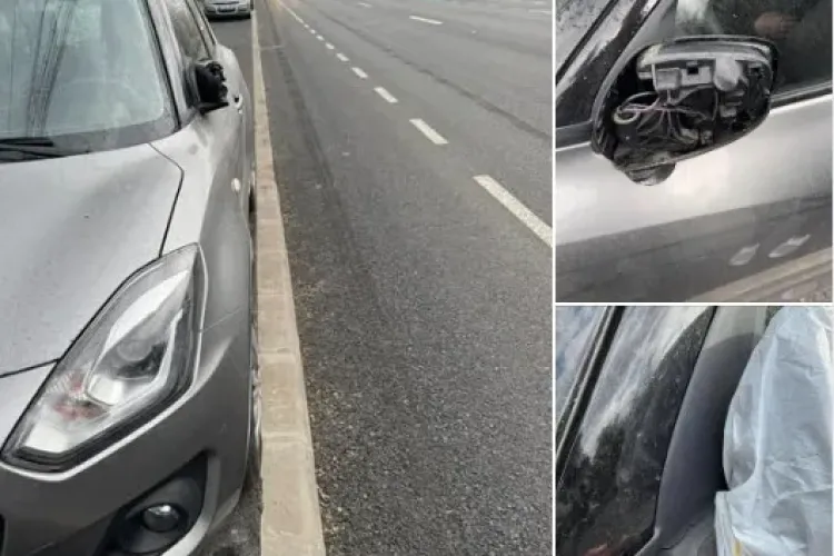 A lovit și a fugit! Mașină vandalizată în Cluj de o persoană fără scrupule: „E greu să ne asumăm greșelile”