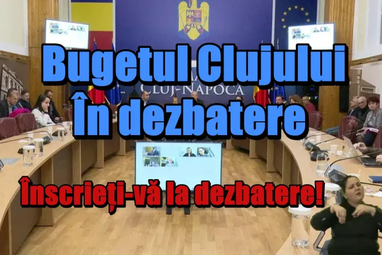 Dezbatere publică pentru bugetul Clujului. Dacă aveți întrebări, propuneri sau nemulțumiri, acum e momentul să participați! Se poate și online