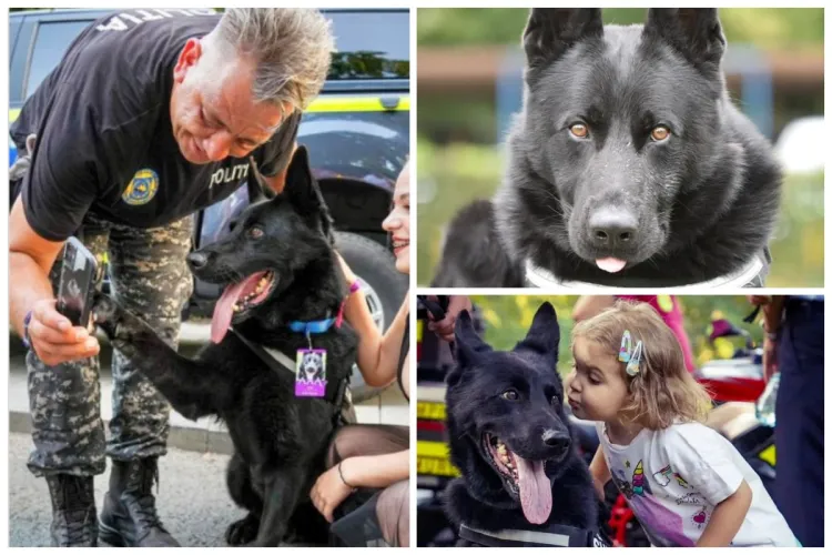 Șuier a ieșit la pensie! Celebrul câine polițist făcea furori la UNTOLD: ,,Și-a făcut din plin datoria față de noi, oamenii” - FOTO și VIDEO 