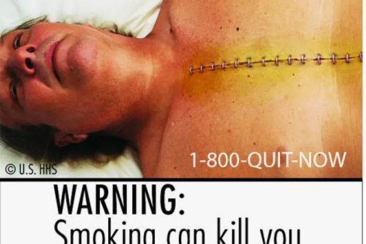 Cum ii sperie americanii pe fumatori. VEZI FOTO