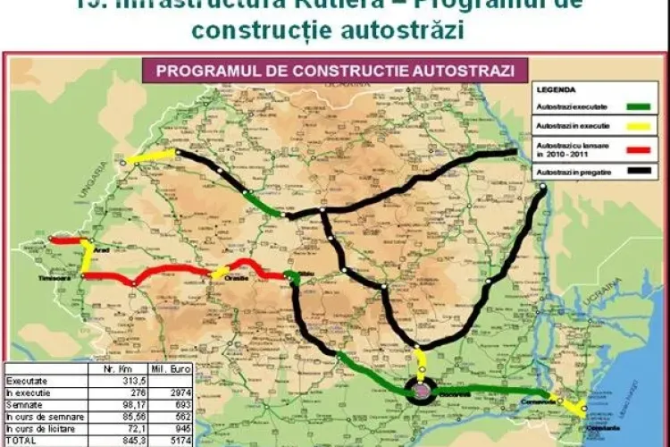 Vezi harta autostrazilor care vor fi finalizate pana in 2013 FOTO