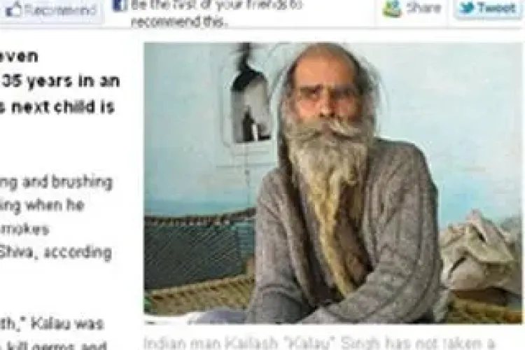 Un indian nu s-a mai spalat si nu s-a mai tuns de 37 de ani!