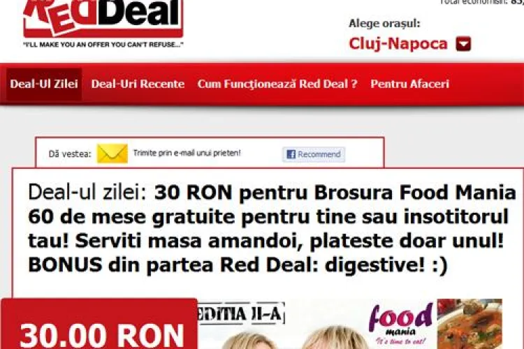 Platiti 30 de lei pentru Food Mania si primiti 60 de mese gratuite in 21 de restaurante din Cluj-Napoca! (P)