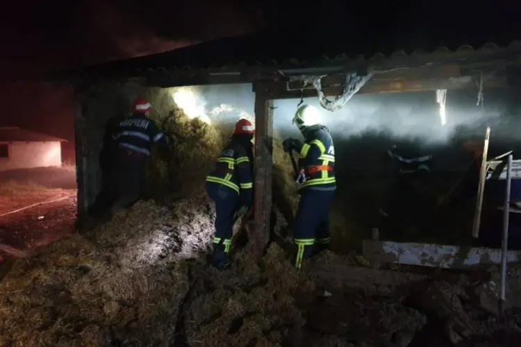 Cluj: Incendiu devastator la un grajd din Răscruci, Bonțida: Proprietarii au reușit cu greu să scoată caii. Un cal a suferit răni grave 