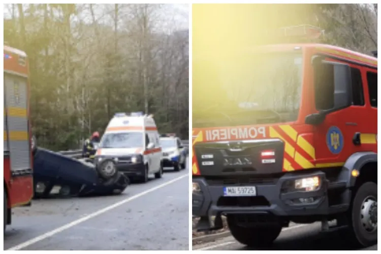 Cluj: Cum s-a produs accidentul din Poieni, în urma căruia o mașină s-a răsturnat complet pe carosabil! Șoferul era beat criță - FOTO 
