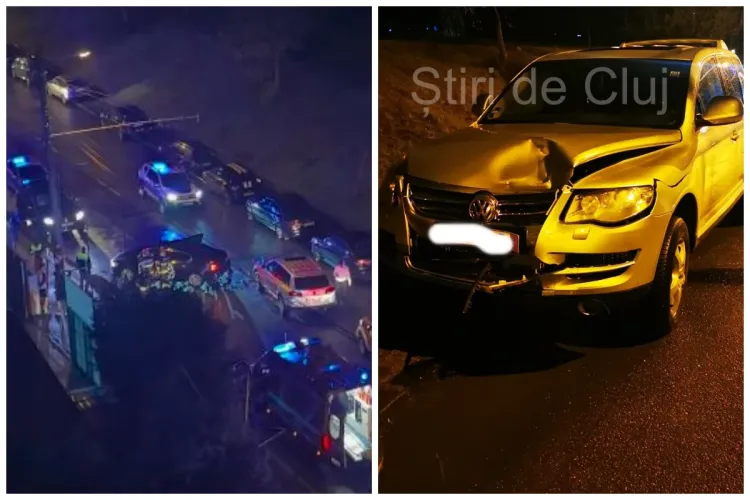 Accident pe strada Câmpul Pâinii din Cluj: Un SUV și o mașină de ride sharing, implicate. Un tânăr de 20 ani a fost transportat de urgență la spital VIDEO
