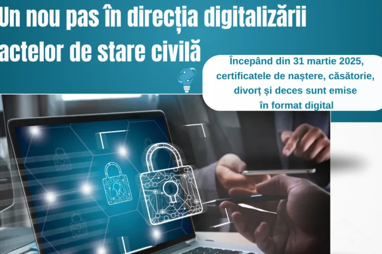 Premieră în digitalizare la Cluj: De astăzi, certificatele de naștere, căsătorie, divorț și deces sunt emise în format digital. Vezi ce trebuie să faci