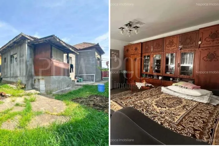 O nouă „perlă” pe piața imobiliară din Cluj! Casă cu două camere, scoasă la vânzare cu 350.000 euro. Proprietarii spun că poate fi extinsă la nevoie FOTO