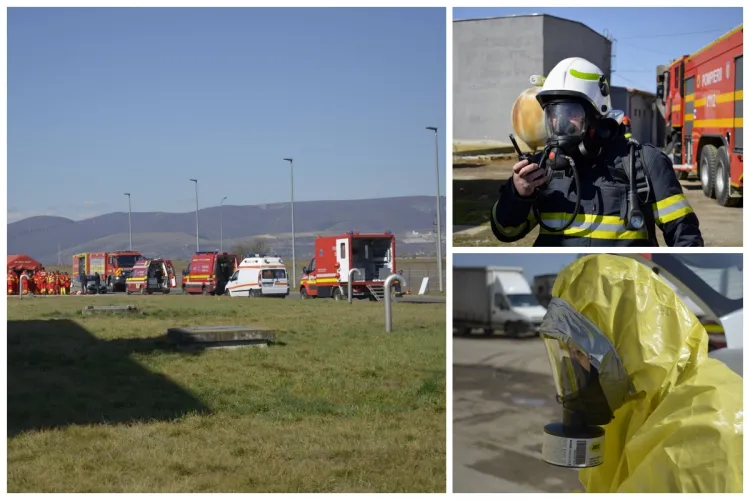 Planul Roșu de Intervenție și Planul de Urgență Externă au fost declanșate la Cluj! Pompierii clujeni au intervenit la două exerciții - FOTO 