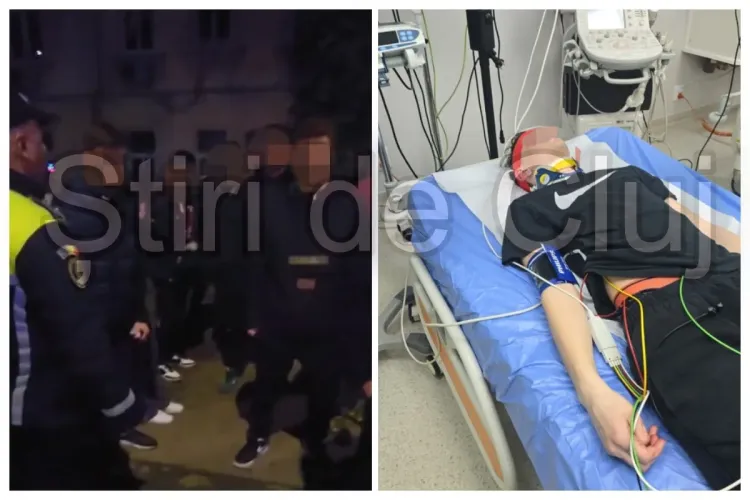 VIDEO Scene șocante în Cluj: Copii atacați cu sălbăticie azi-noapte de suporterii huligani U Cluj. Unul, dus la urgență după ce a fost lovit cu bâta în cap
