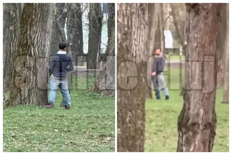 Scenă șocantă în Parcul Central din Cluj! Bărbat filmat în timp ce se autosatisfăcea ziua în amiaza mare: „Căuta permanent cu privirea femeile” VIDEO