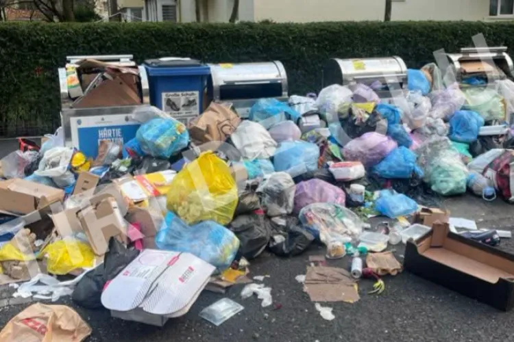 Munte de gunoaie pe o stradă din Cluj-Napoca. Locatarii au ajuns la capătul răbdării: ,,Toată lumea lasă gunoaiele pe unde apucă” FOTO și VIDEO