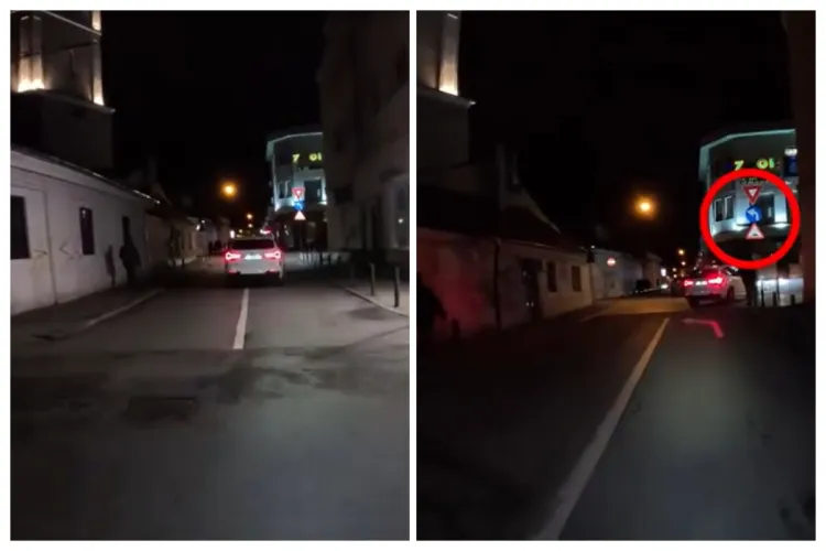 Șmecher de Cluj intră fără probleme pe interzis, chiar în centrul orașului pe o stradă foarte îngustă: „În weekend, seara, se poate orice! M-am dus” VIDEO