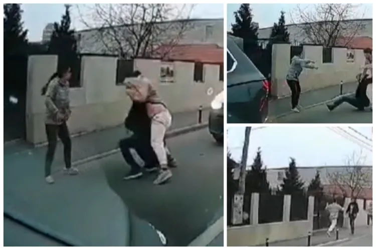 De la ce a pornit conflictul violent de pe strada Câmpului din Cluj? Doi bărbați și-au împărțit pumni și picioare printre mașini. IPJ a intrat pe fir-VIDEO