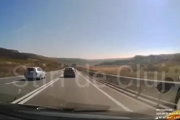 Doi șoferi din Alba și-au făcut de cap pe centura Apahida-Vâlcele din Cluj! Au ignorat complet linia continuă. Unul a depășit și o coloană de mașini VIDEO
