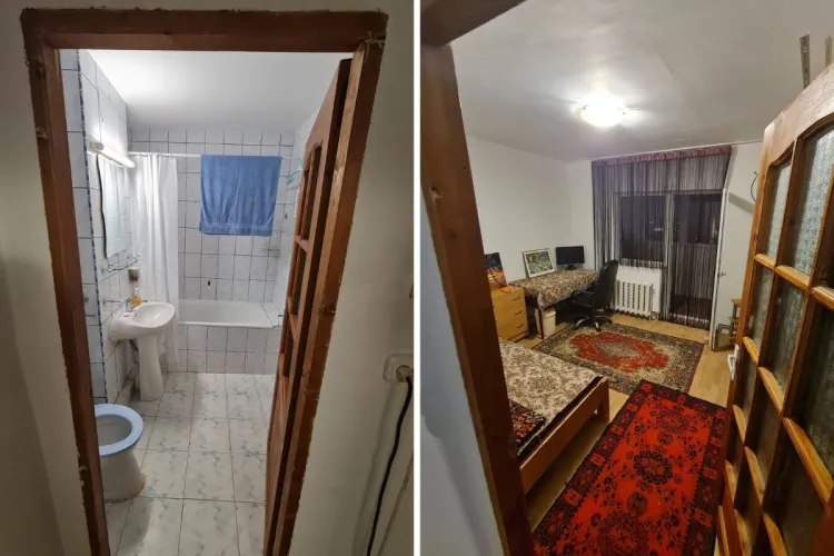 Clujenii ironizează un apartament „vintage” de 209.000 € din Mănăștur: „Sensul giratoriu și pasarela sunt incluse-n preț? În alt Univers o să-l vinzi” FOTO
