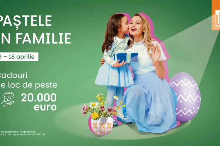 MEGA premii, în valoare de peste 20.000 de euro, la Iulius Mall Cluj! Intră în spiritul sărbătorilor de Paște și câștigă super cadouri 