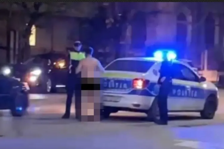 Un bărbat s-a dezbrăcat complet în fața polițiștilor clujeni, după ce l-au oprit în trafic: „A devenit agitat și a avut comportament obscen”. L-au arestat