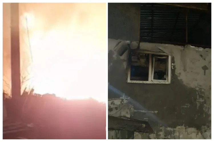 Cluj- Incendiu puternic la un depozit de materiale de construcții: Au ars utilaje, vopsele, diluanți. Totul a pornit de la un acumulator lăsat la încărcat