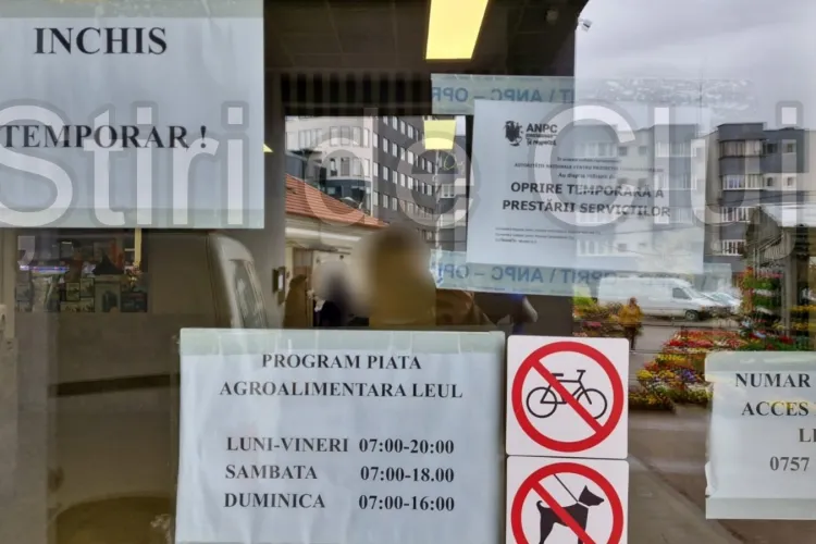 Piața Agroalimentară Mihai Viteazul din Cluj-Napoca, închisă de ANPC! N-a scăpat nici magazinul Profi din apropiere VIDEO și FOTO 