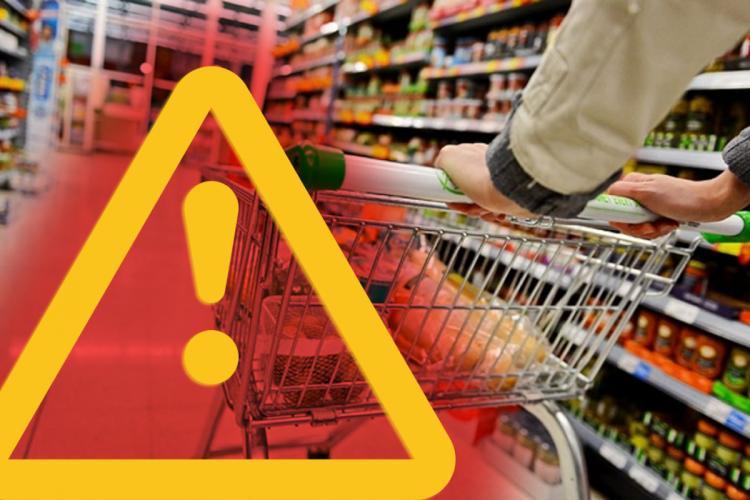 Alertă alimentară! 12 produse au fost retrase de urgență de pe rafturile magazinelor. Se vindeau și în Cluj
