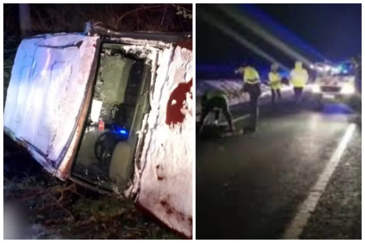 Cluj: Cum s-a produs accidentul din Gilău în urma căruia un tânăr de 18 ani a ajuns în stop cardio-respirator. Nu avea permis, iar mașina avea numere false