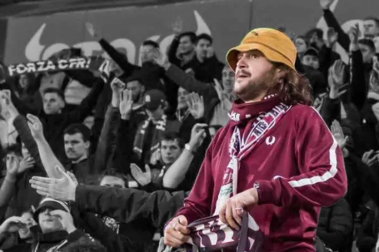 Peluza Vișinie, mesaj sfâșietor după moartea lui Andi, suporterul CFR Cluj care s-a stins din viață mult prea devreme: ,,Îl vom purta cu noi în suflet”