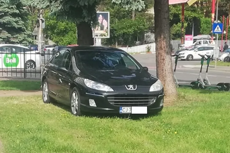Mai mulți șoferi din Cluj-Napoca și-au făcut „parcare privată” pe spațiul verde: „Ocupă complet zona amenajată” 