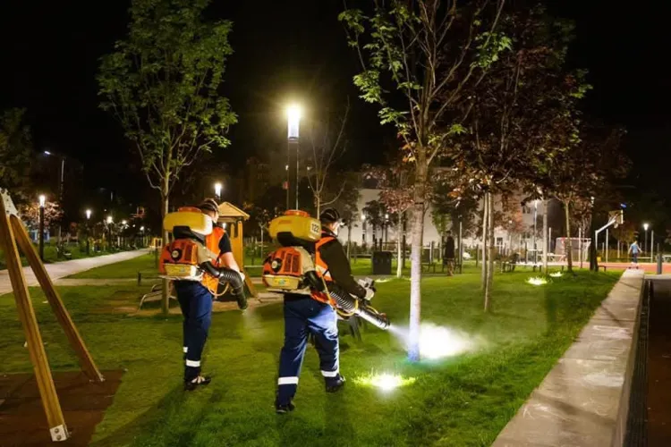 Dezinsecție în Cluj-Napoca, după ce zeci de clujeni s-au plâns că sunt invadați de țânțari și căpușe. S-a acționat în toate cartierele FOTO