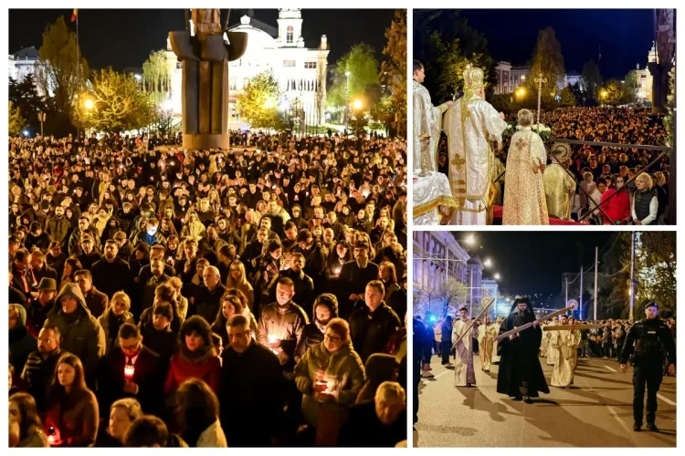VIDEO Mii de clujeni au cântat azi-noapte la slujba de Înviere „Hristos a înviat”: Momente emoționante la Catedrala Mitropolitană din Cluj