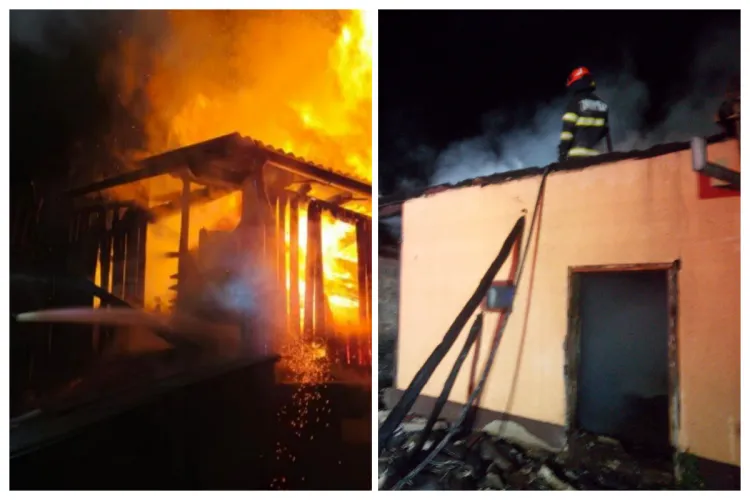 Cluj- De la ce a pornit incendiul de azi-noapte în care o bunică de 85 de ani a murit carbonizată. Pompierii s-au luptat cu focul câteva ore FOTO