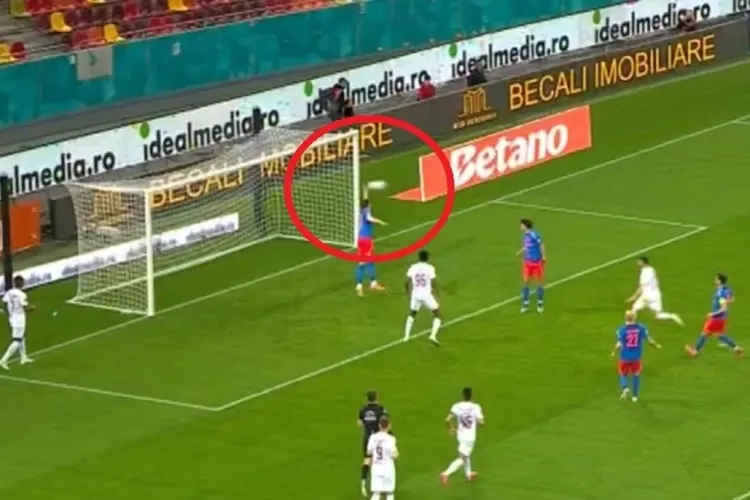 Fază memorabilă la FCSB-CFR. Fundașul Popescu a vrut să-și demonstreze calitățile de portar. Ce a urmat aproape a schimbat soarta jocului VIDEO