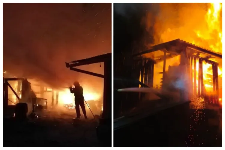 Cluj: O bunică de 85 de ani a murit arsă de vie în propria casă, într-un incendiu devastator. Pompierii se luptă cu flăcările și la această oră FOTO